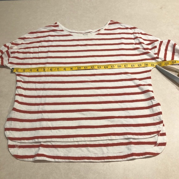 ⭐️ Madewell Striped 3/4 Sleeve Crewneck Shirt SMALL - Picture 11 of 11